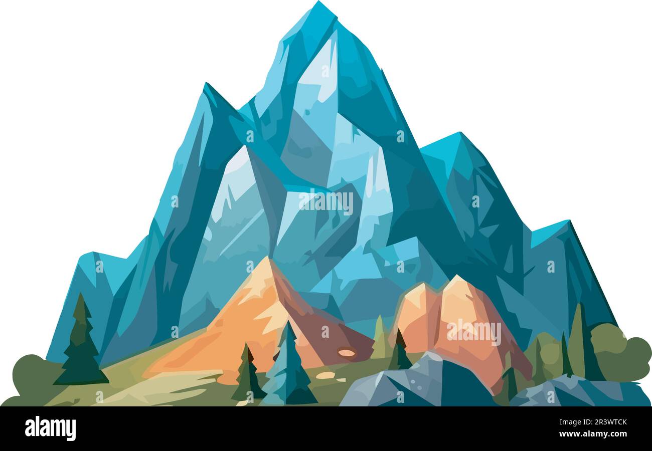 mountain range for modern adventure tourism Stock Vector Image &amp; Art ...