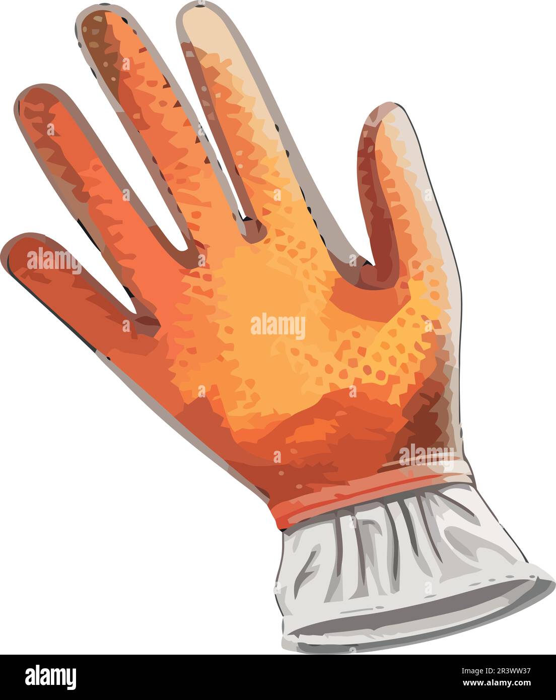 Protective glove symbolize safety in construction industry Stock Vector