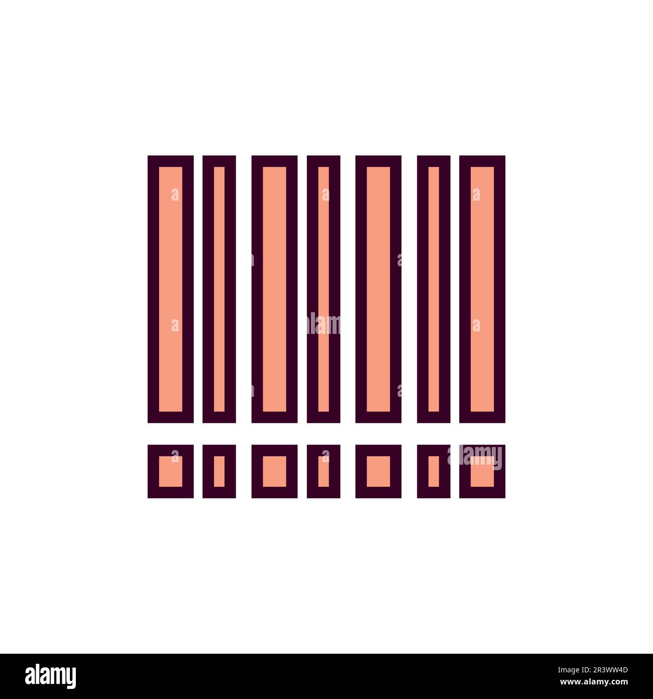Barcode Icon Vector Illustration. Barcode Lineal Color Icon Stock ...