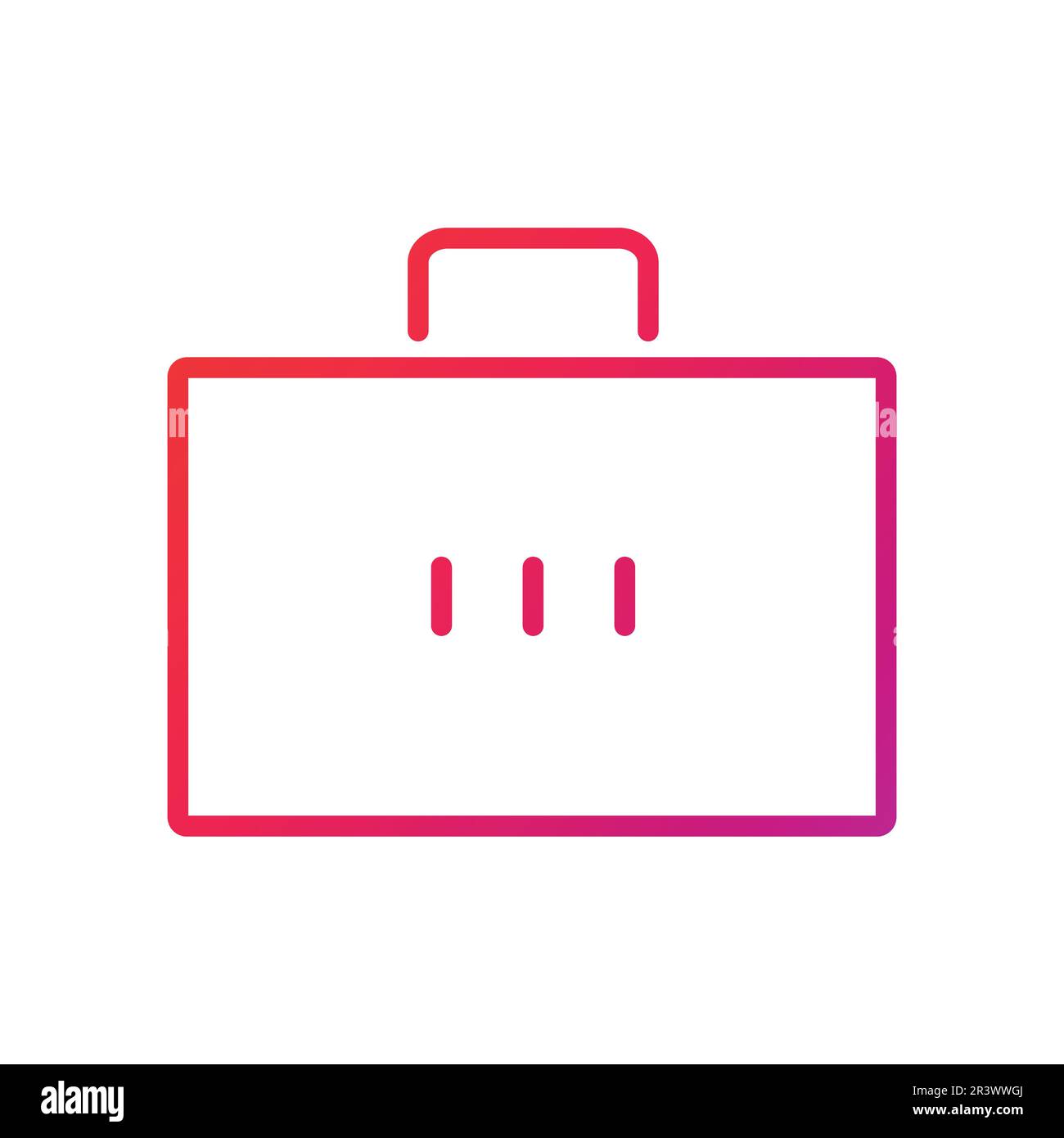 Briefcase Gradient Icon Vector Illustration Stock Vector