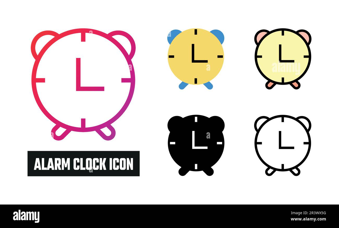 Alarm clock Icon Set Vector Illustration Stock Vector Image & Art - Alamy