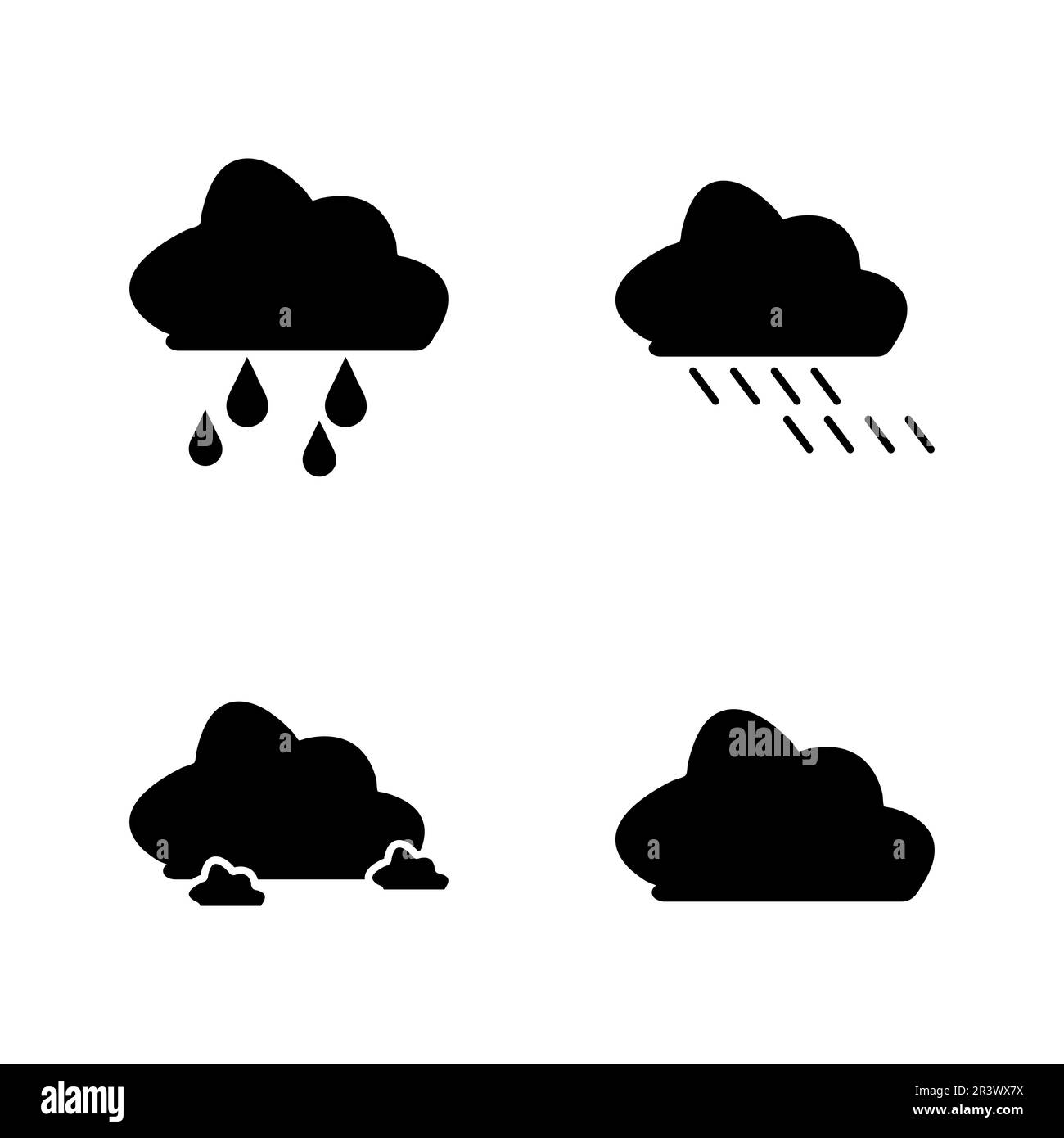 Cloud Fill Icon Symbol Vector. Black Glyph Cloud Icon Stock Vector ...