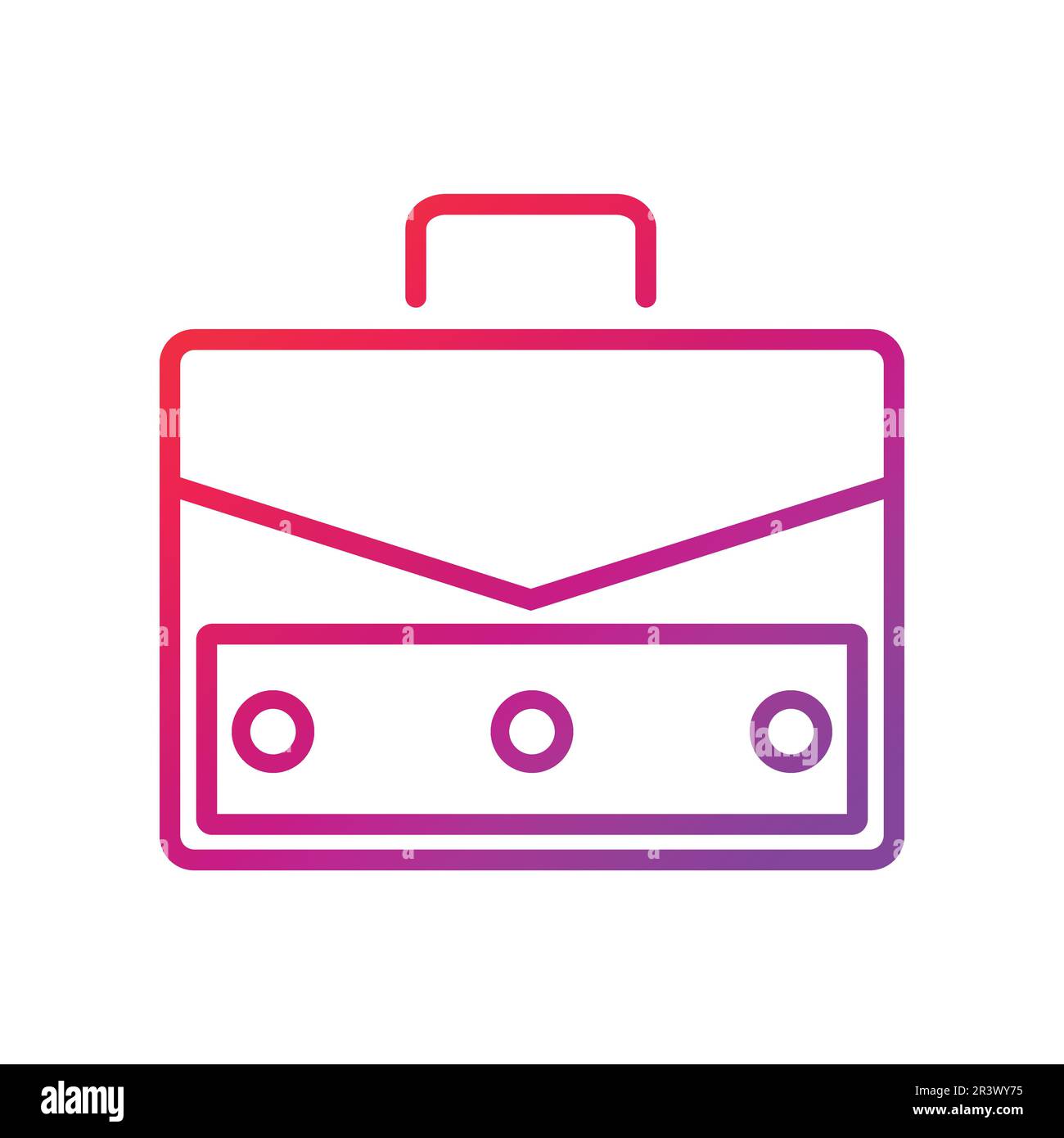 Briefcase Gradient Icon Vector Illustration Stock Vector