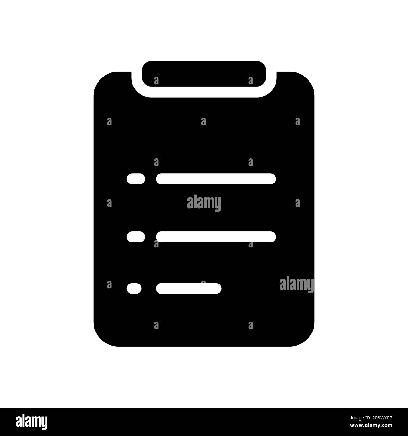 Clipboard Fill Icon Symbol Vector. Black Glyph Clipboard Icon Stock ...