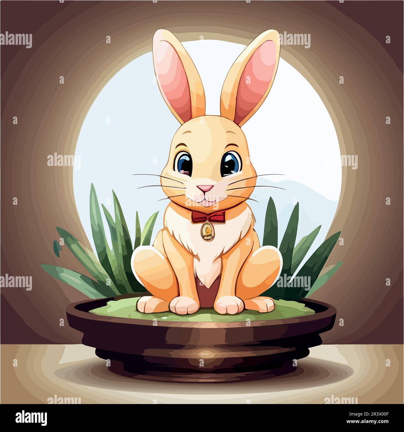 Cute Animated Bunny Background