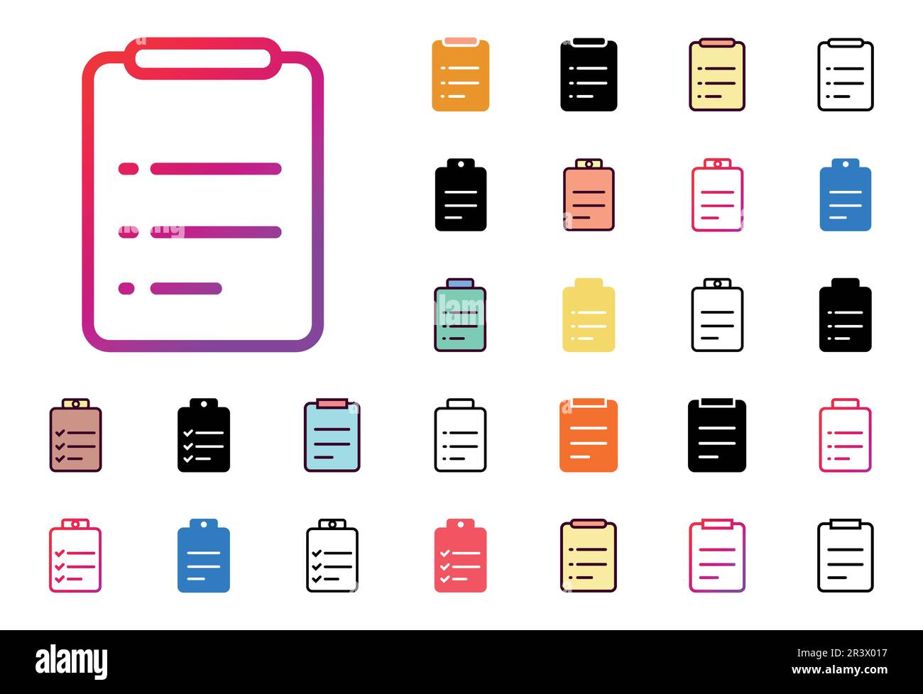 Clipboard Icon Set Vector Illustration Stock Vector Image & Art - Alamy