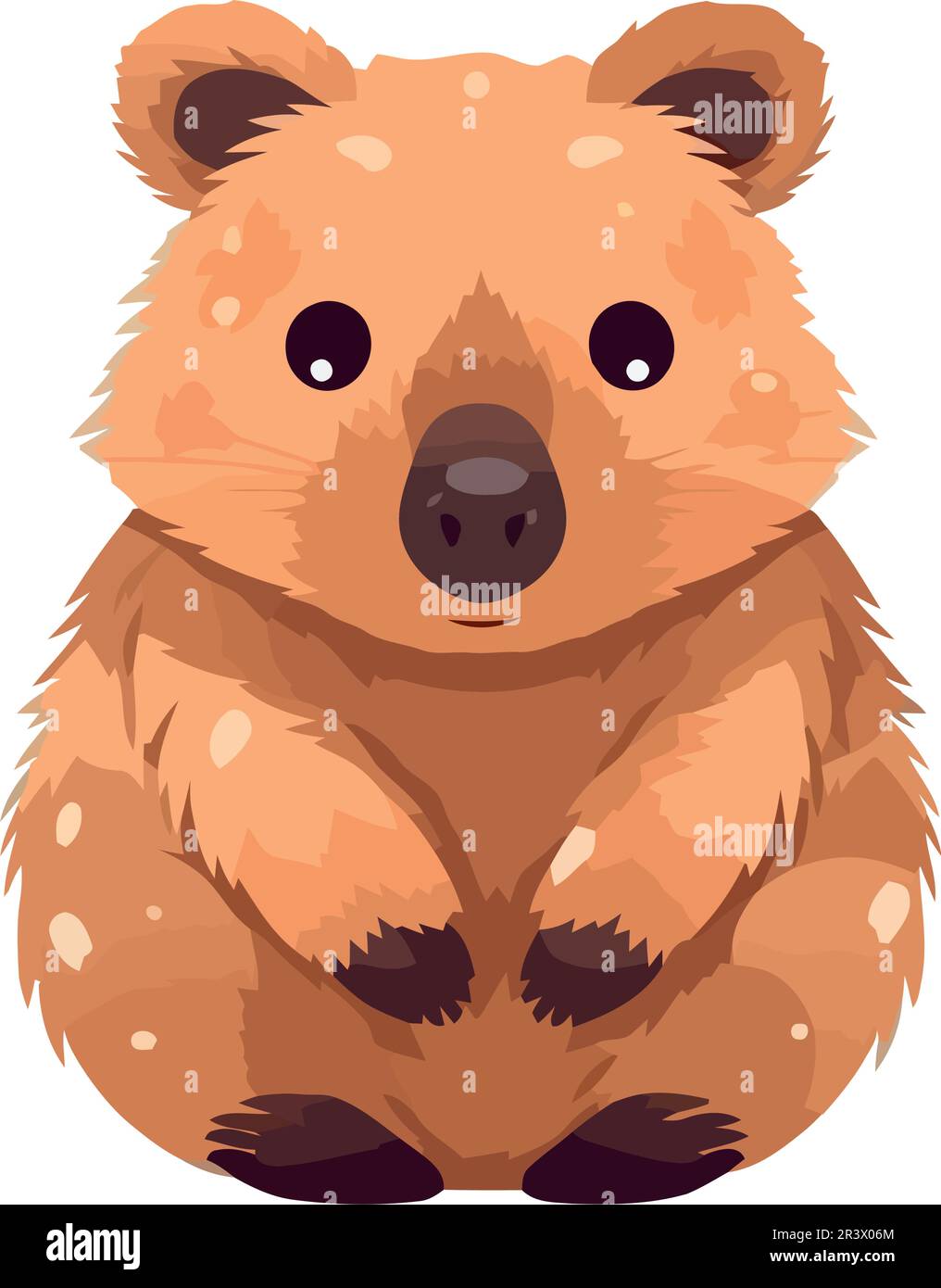 Cute beaver mascot sitting character Stock Vector Image & Art - Alamy