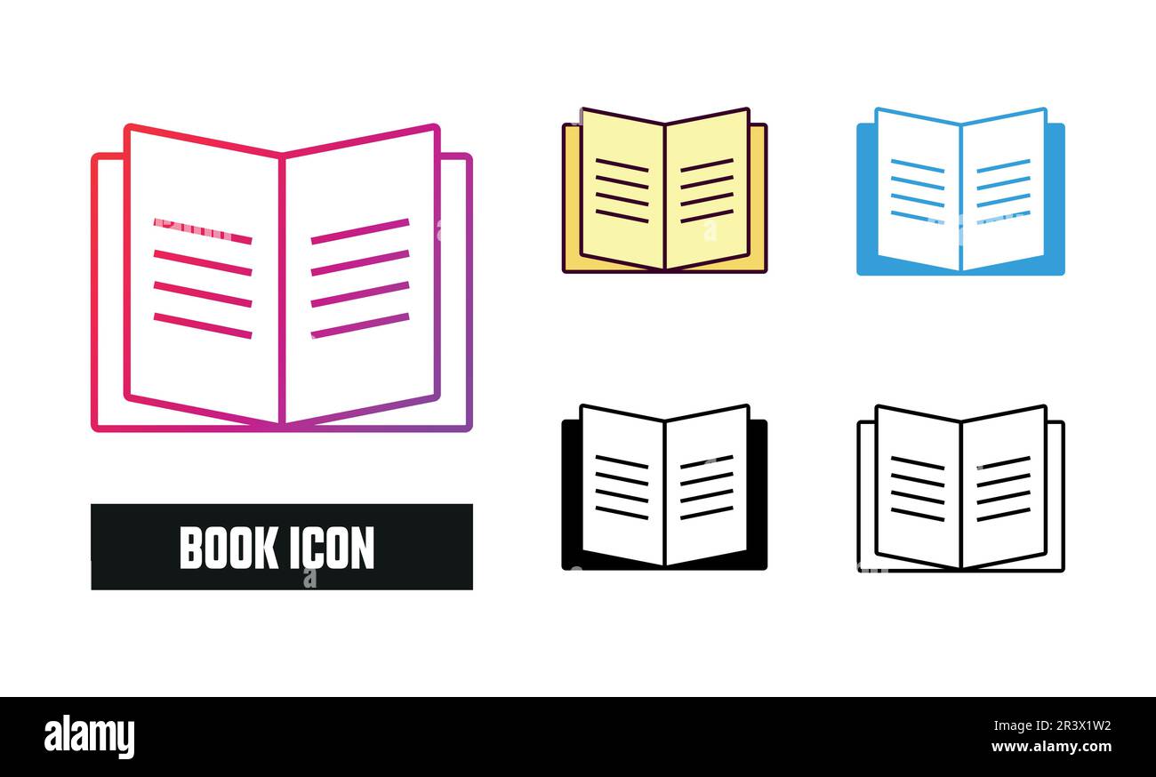 Book Icon Set Vector Illustration Stock Vector Image & Art - Alamy