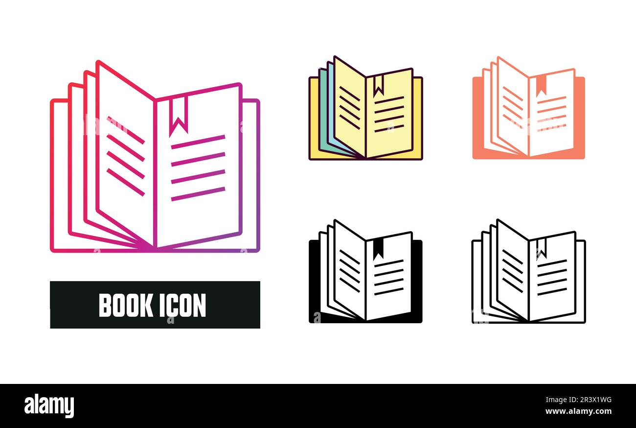 Book Icon Set Vector Illustration Stock Vector Image & Art - Alamy