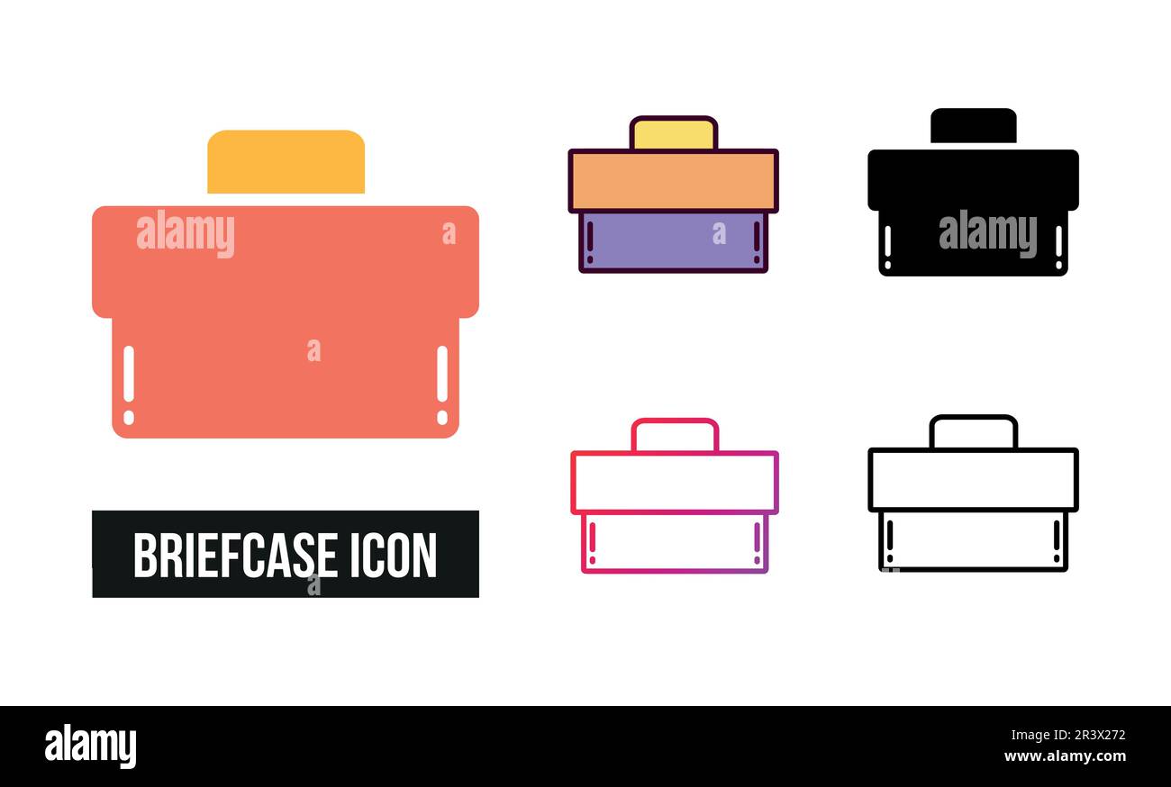Briefcase Icon Set Vector Illustration Stock Vector Image & Art - Alamy