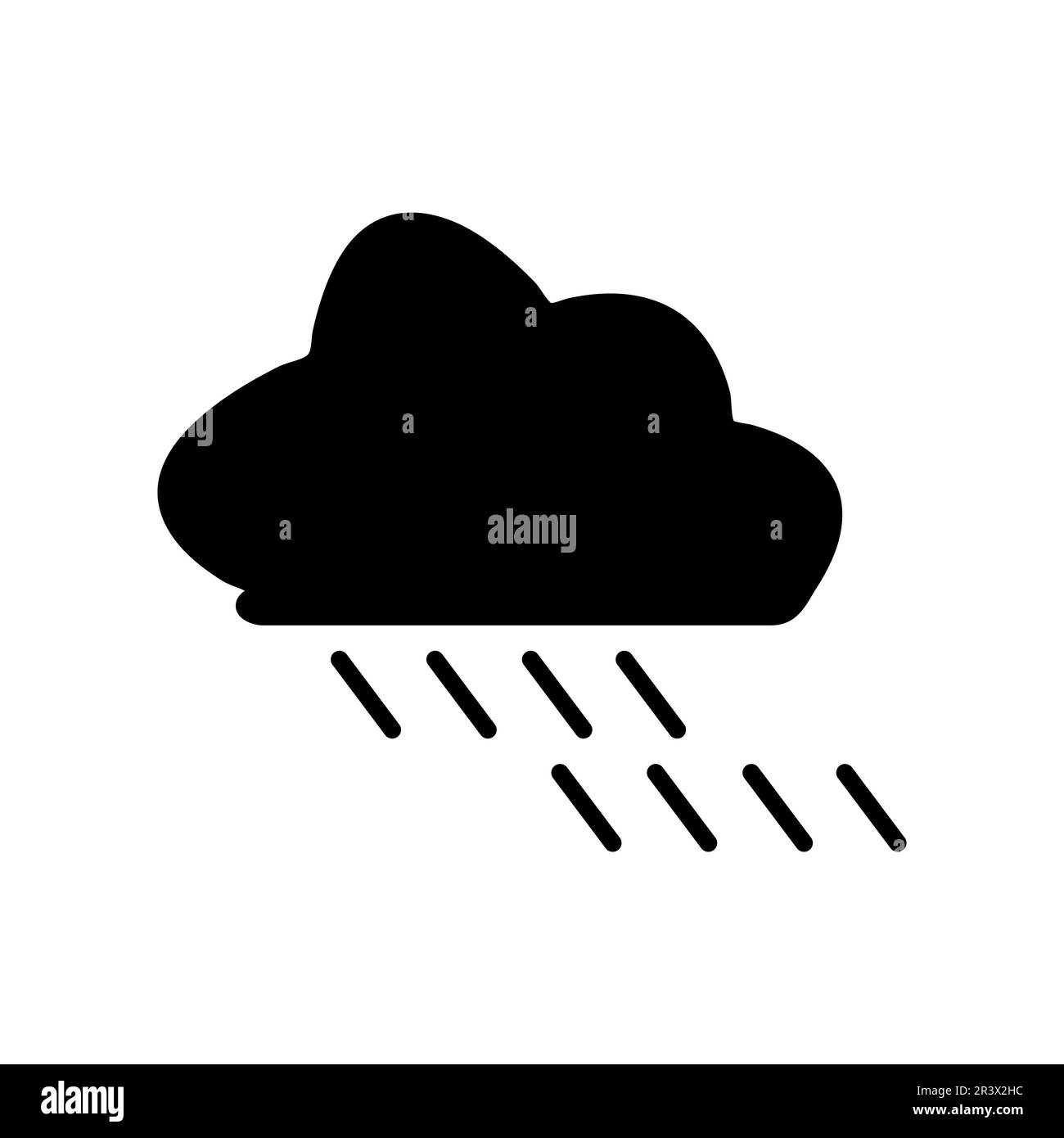 Cloud Fill Icon Symbol Vector. Black Glyph Cloud Icon Stock Vector ...