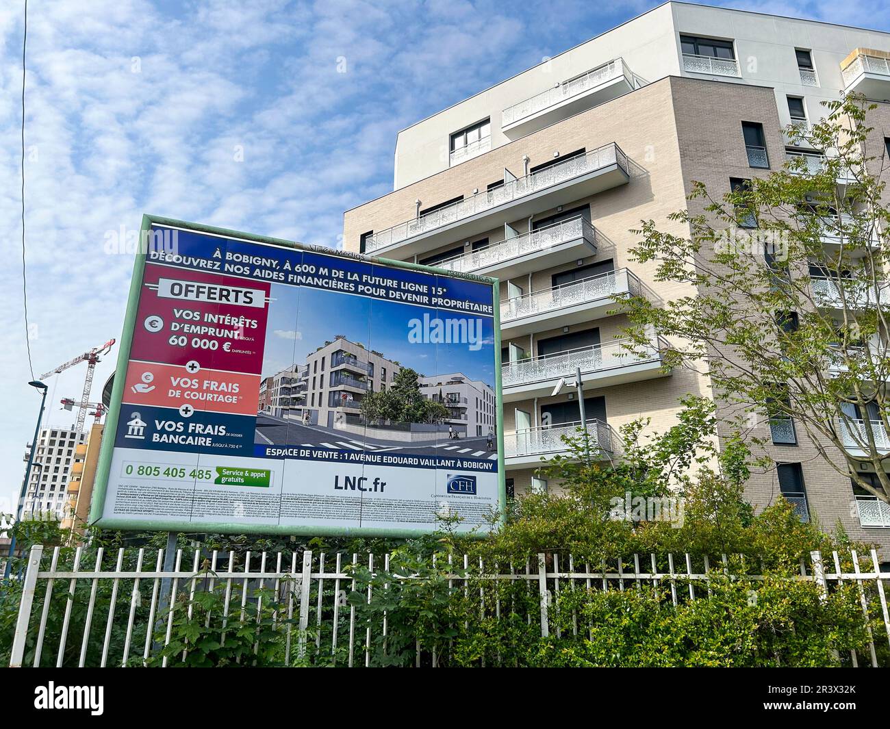 Bobigny, France, New Apartment Buildling Construction in Paris Suburbs, housing project Stock Photo