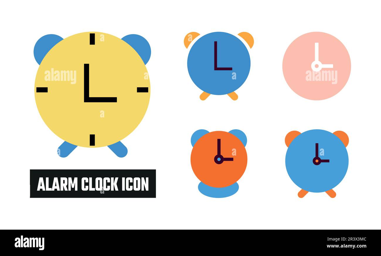 Alarm clock Icon Set Vector Illustration Stock Vector Image & Art - Alamy