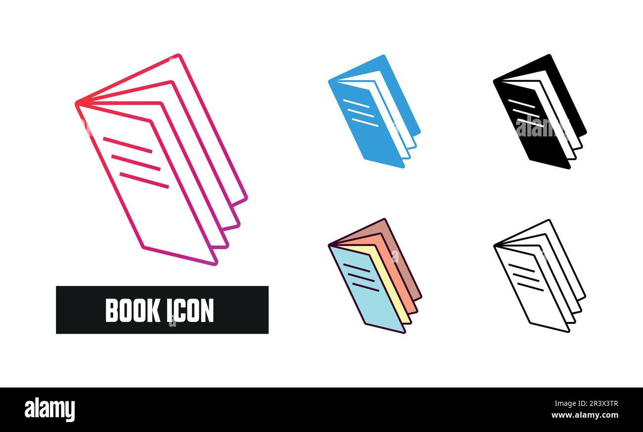 Book Icon Set Vector Illustration Stock Vector Image & Art - Alamy