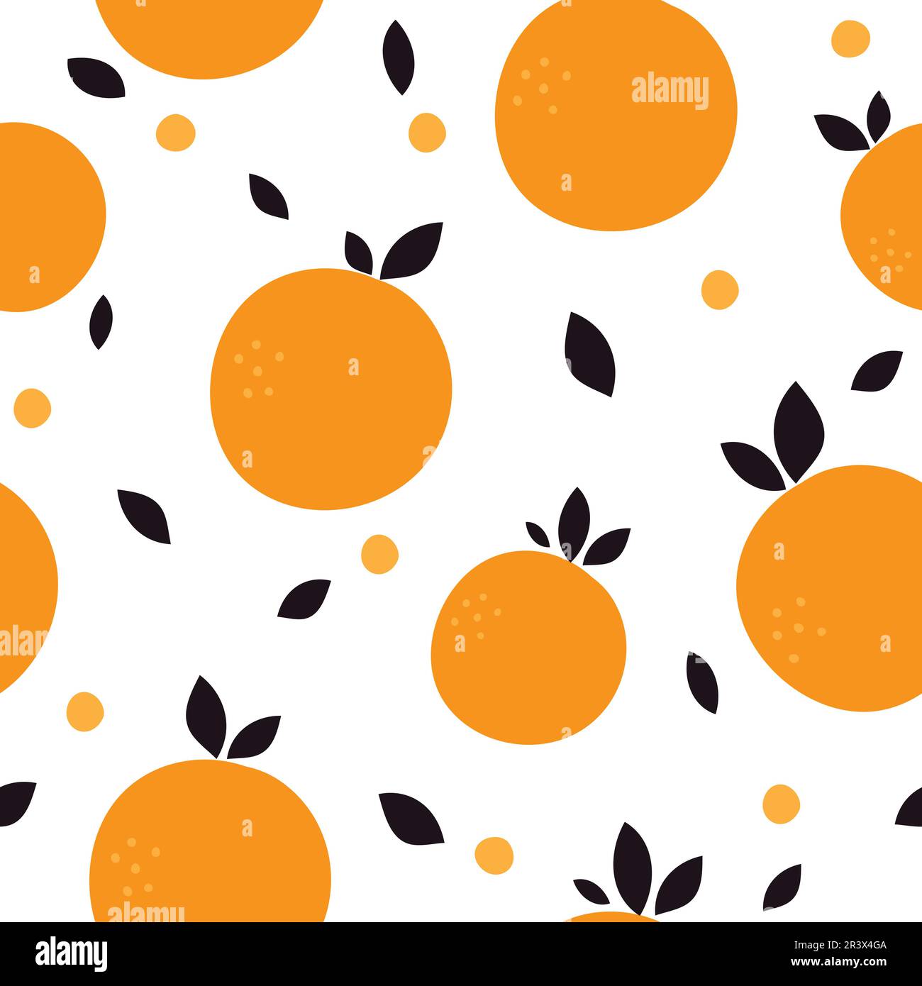 Seamless pattern with citrus orange fruits. Summer background. Vector ...