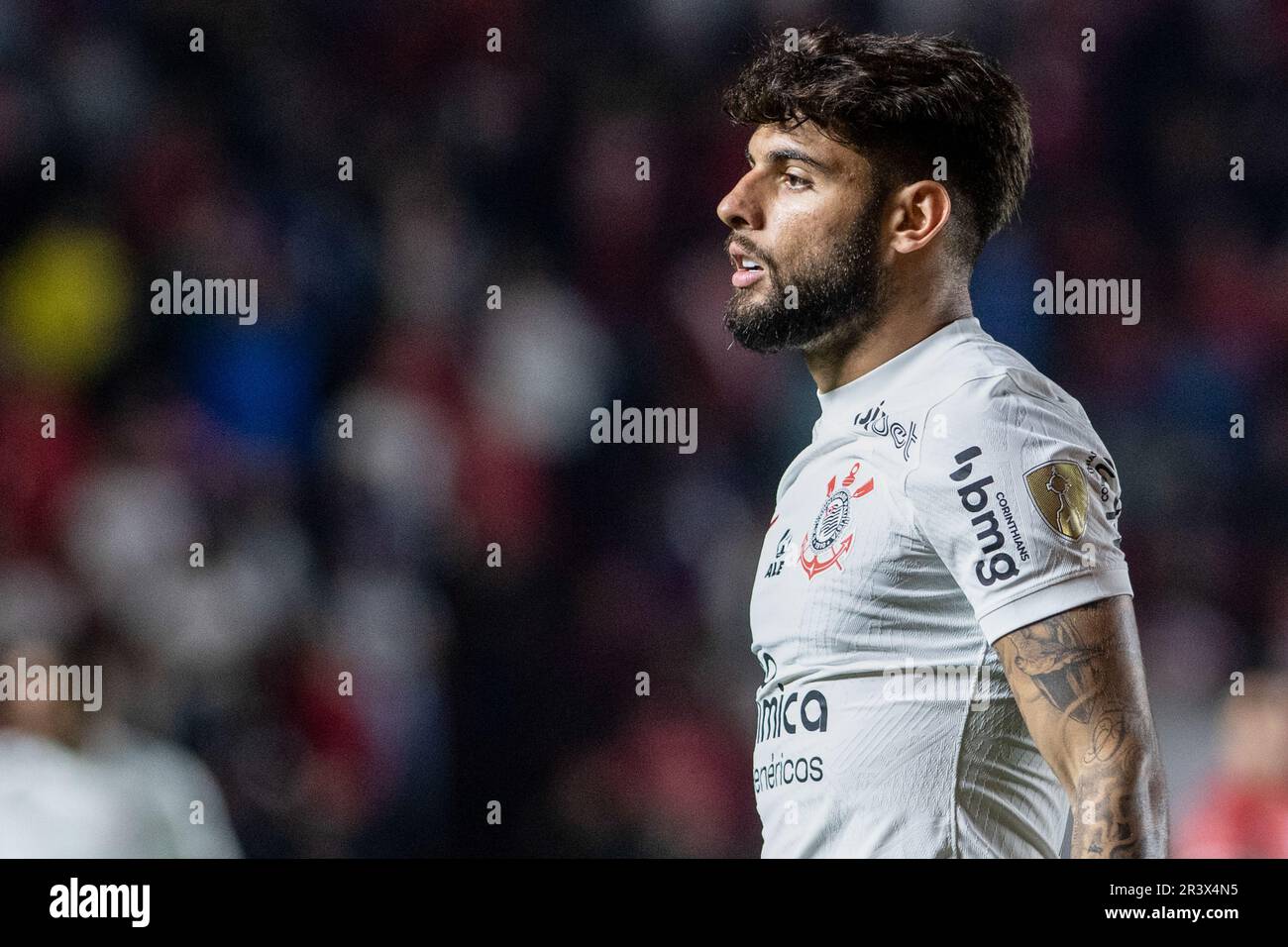 Buenos Aires, Argentina. 24th May, 2023. Yuri Alberto of Corinthians looks on during the Copa CONMEBOL Libertadores 2023 group E match between Argentinos Juniors and Corinthians at Diego Maradona Stadium. Final score; Argentinos Juniors 0:0 Corinthians Credit: SOPA Images Limited/Alamy Live News Stock Photo