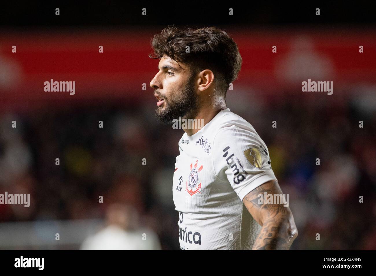 Buenos Aires, Argentina. 24th May, 2023. Yuri Alberto of Corinthians looks on during the Copa CONMEBOL Libertadores 2023 group E match between Argentinos Juniors and Corinthians at Diego Maradona Stadium. Final score; Argentinos Juniors 0:0 Corinthians Credit: SOPA Images Limited/Alamy Live News Stock Photo