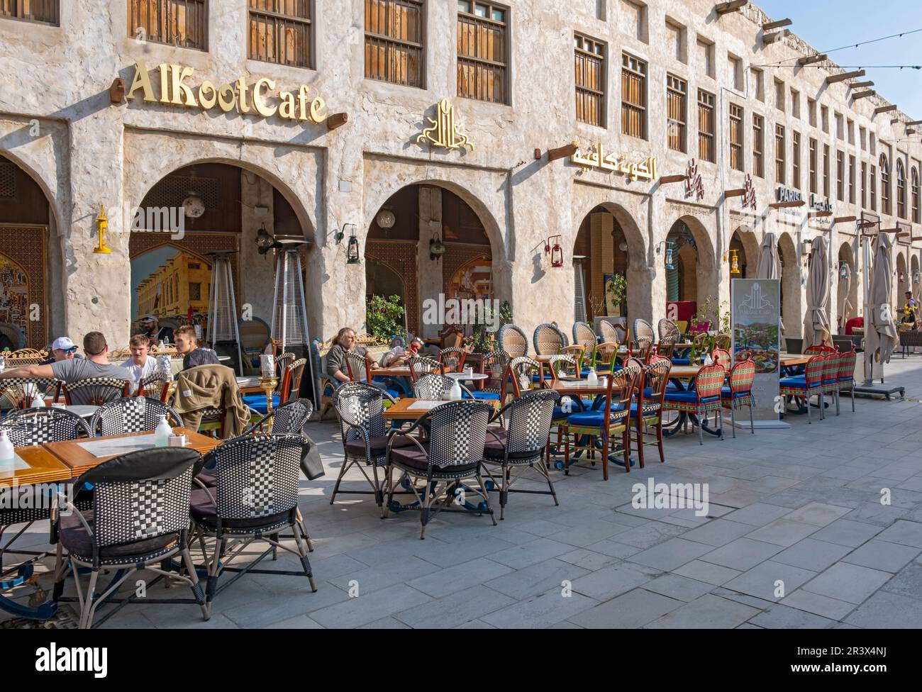 Outdoor restaurant, Souq Waqif, Doha, Qatar Stock Photo Alamy