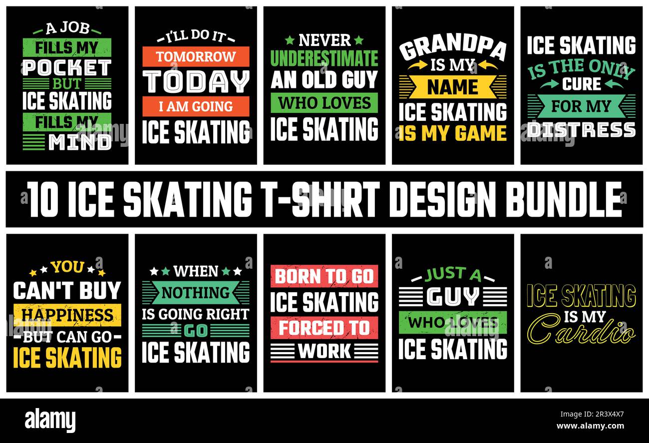 Ice skating shirt design hi-res stock photography and images - Alamy