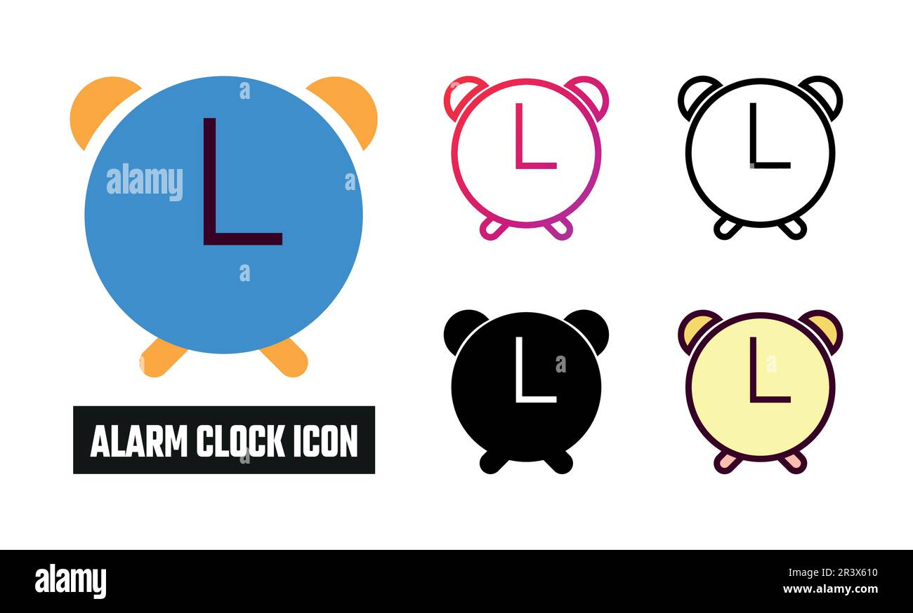 Alarm clock Icon Set Vector Illustration Stock Vector Image & Art - Alamy