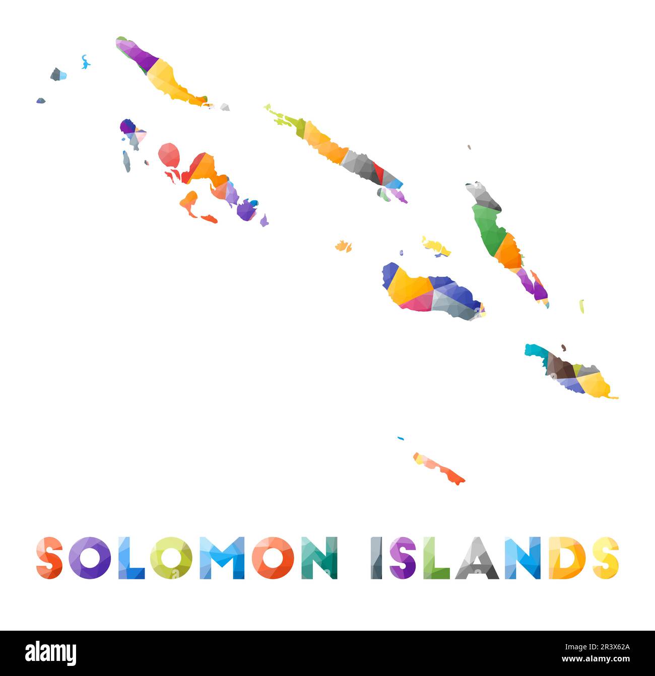 Solomon Design Solomon islands digital map hi-res stock photography and images - Alamy