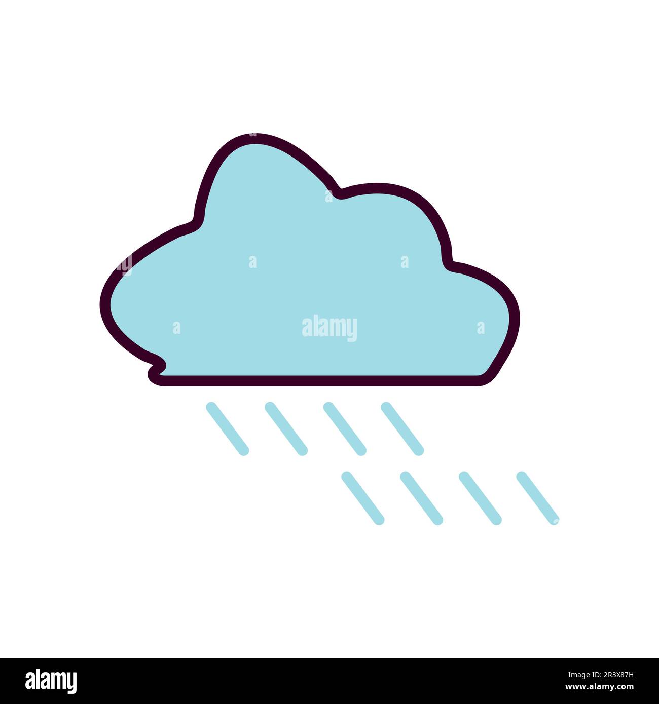 Cloud Icon Vector Illustration. Cloud Lineal Color Icon Stock Vector ...