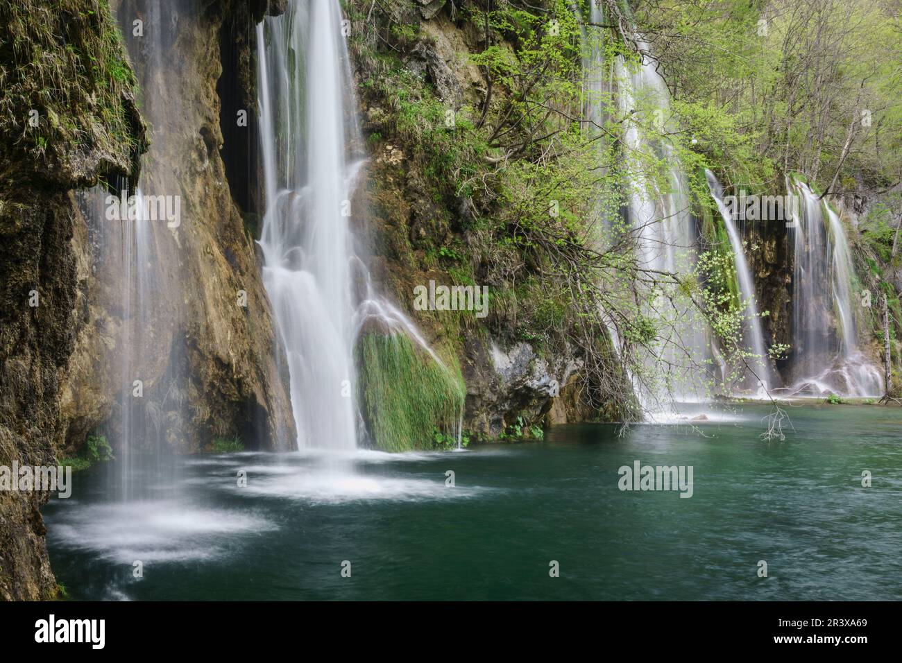 Parque Nacional de los Lagos de Plitvice, Patrimonio Mundial de la UNESCO, Croacia, europa. Stock Photo