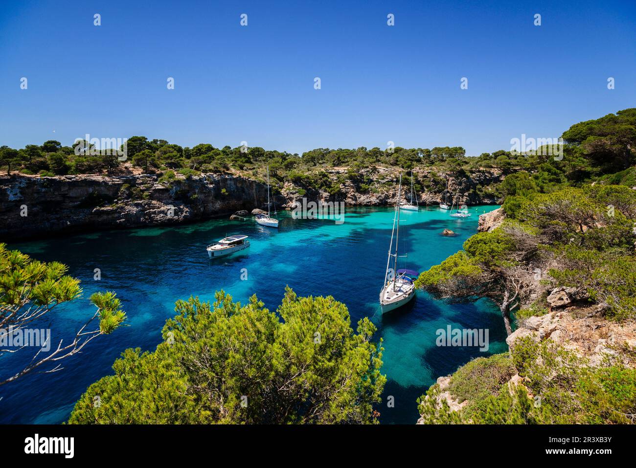 Cala Pi, Llucmajor,comarca de Migjorn. Mallorca. Islas Baleares. Spain. Stock Photo
