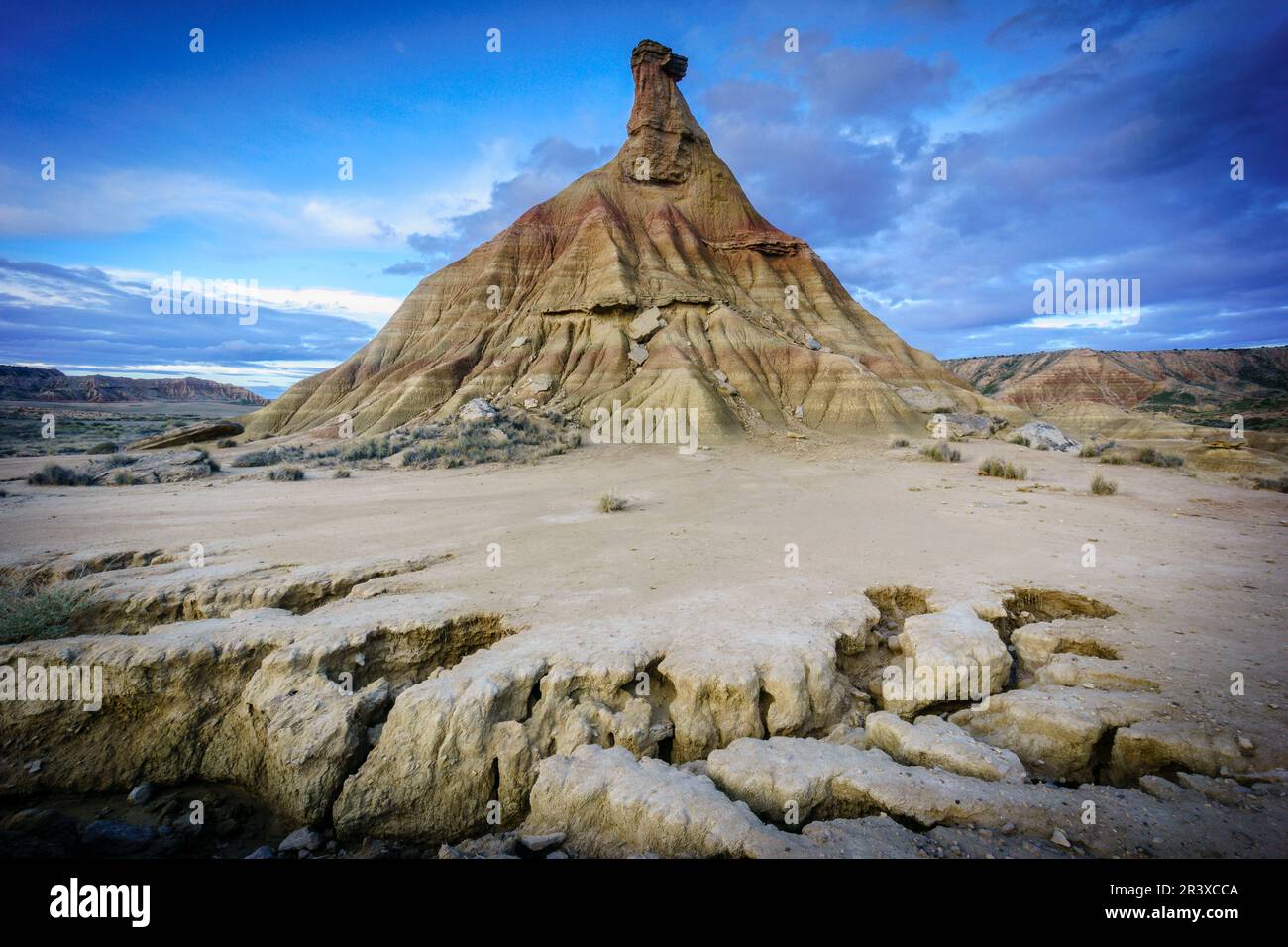 Castilltierra, Bardenas reales.Reserva de la Biosfera,comunidad foral de Navarra, Spain. Stock Photo