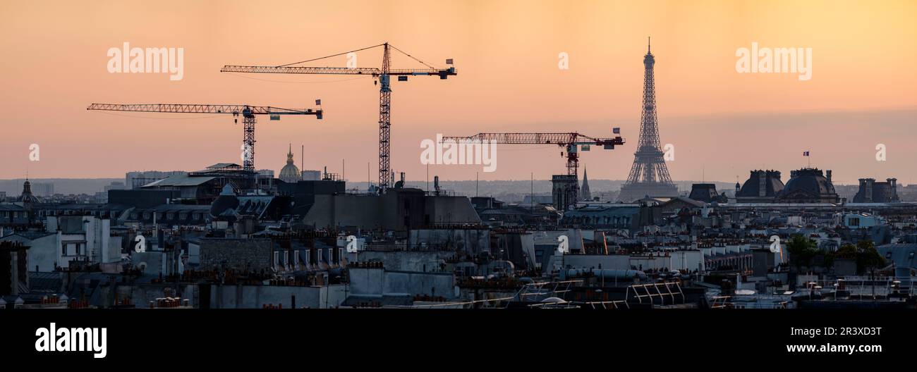Eiffel Tower and Paris skyline, France,Western Europe. Stock Photo