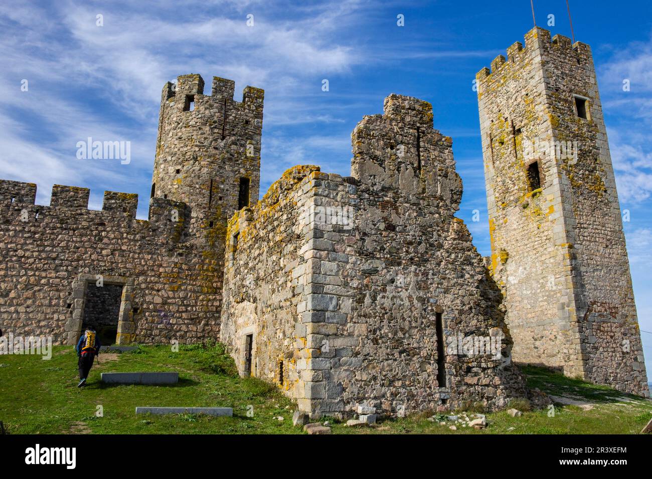 castillo medieval, Arraiolos, Distrito de Évora, Alentejo , Portugal. Stock Photo