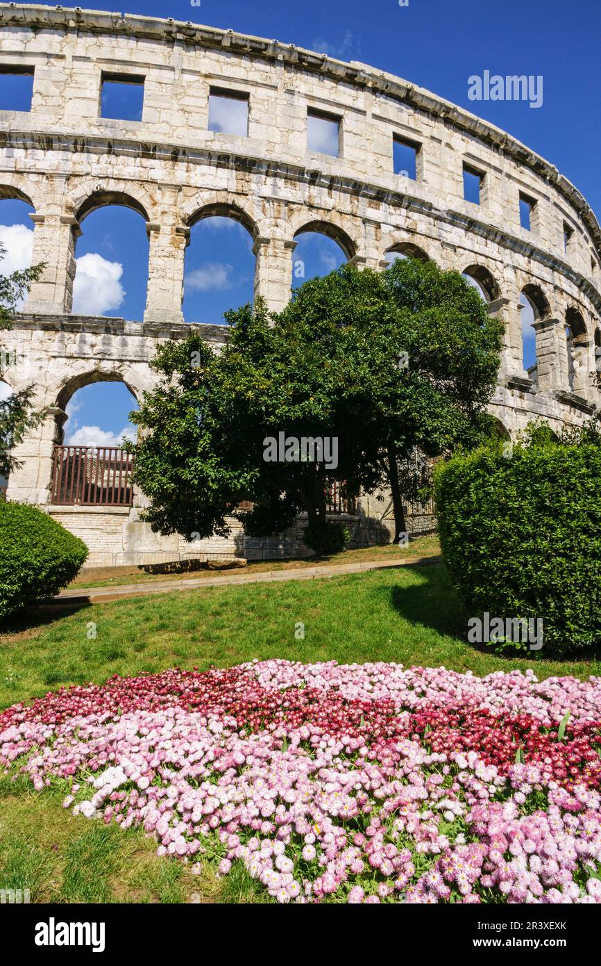 anfiteatro de Pula, Pula, peninsula de Istria, Croacia, europa Stock