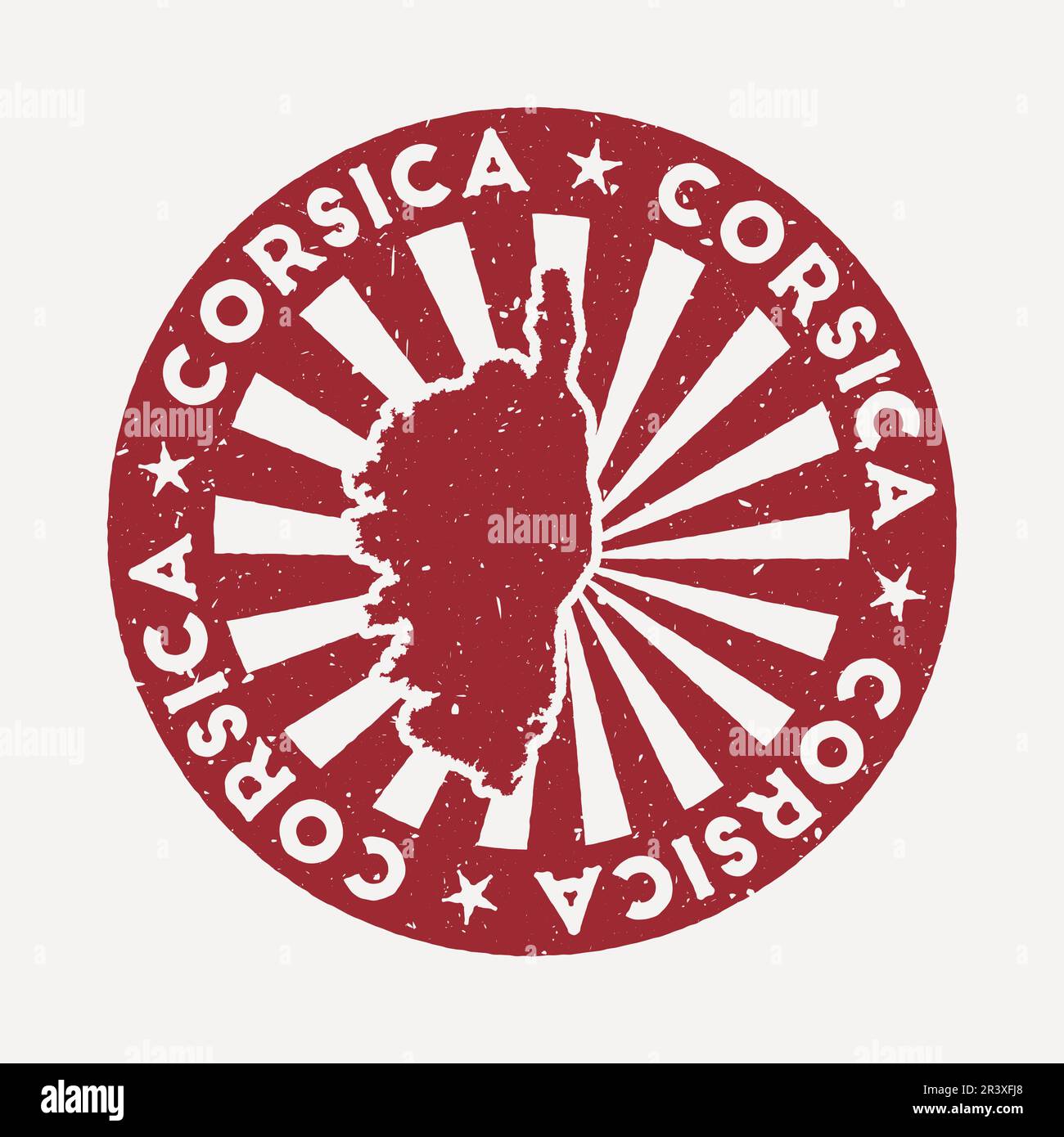 Corsica stamp. Travel red rubber stamp with the map of island, vector ...