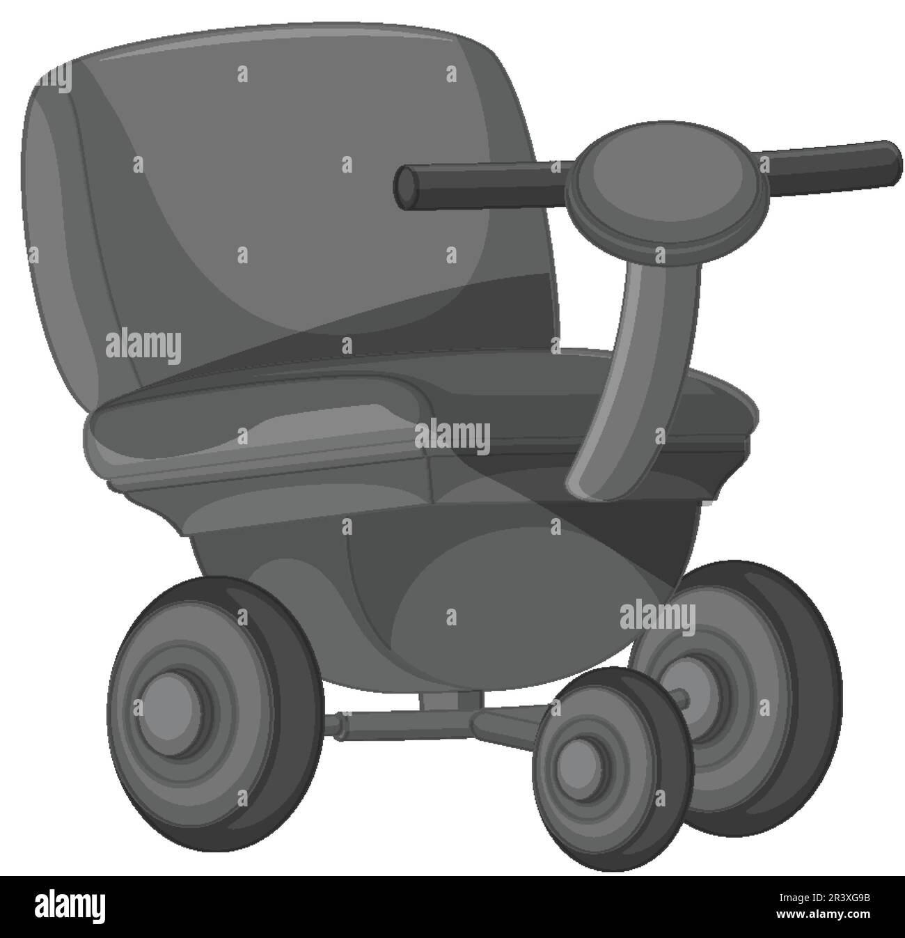 Electric wheelchair cartoon isolated illustration Stock Vector Image