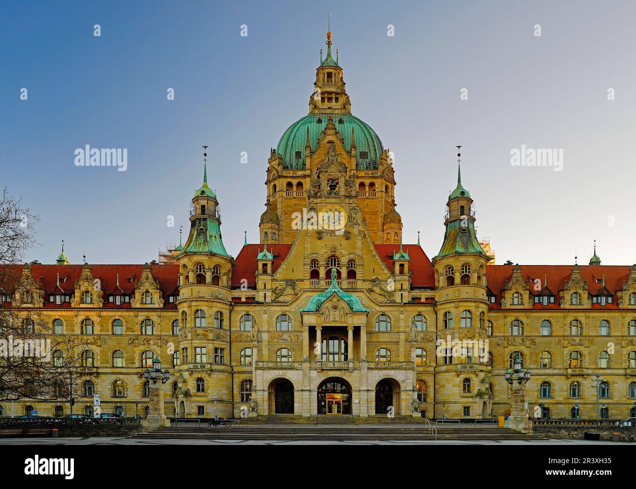 New Town Hall, Wilhelminian, palace-like magnificent building in eclectic style, Hanover, Germany Stock Photo