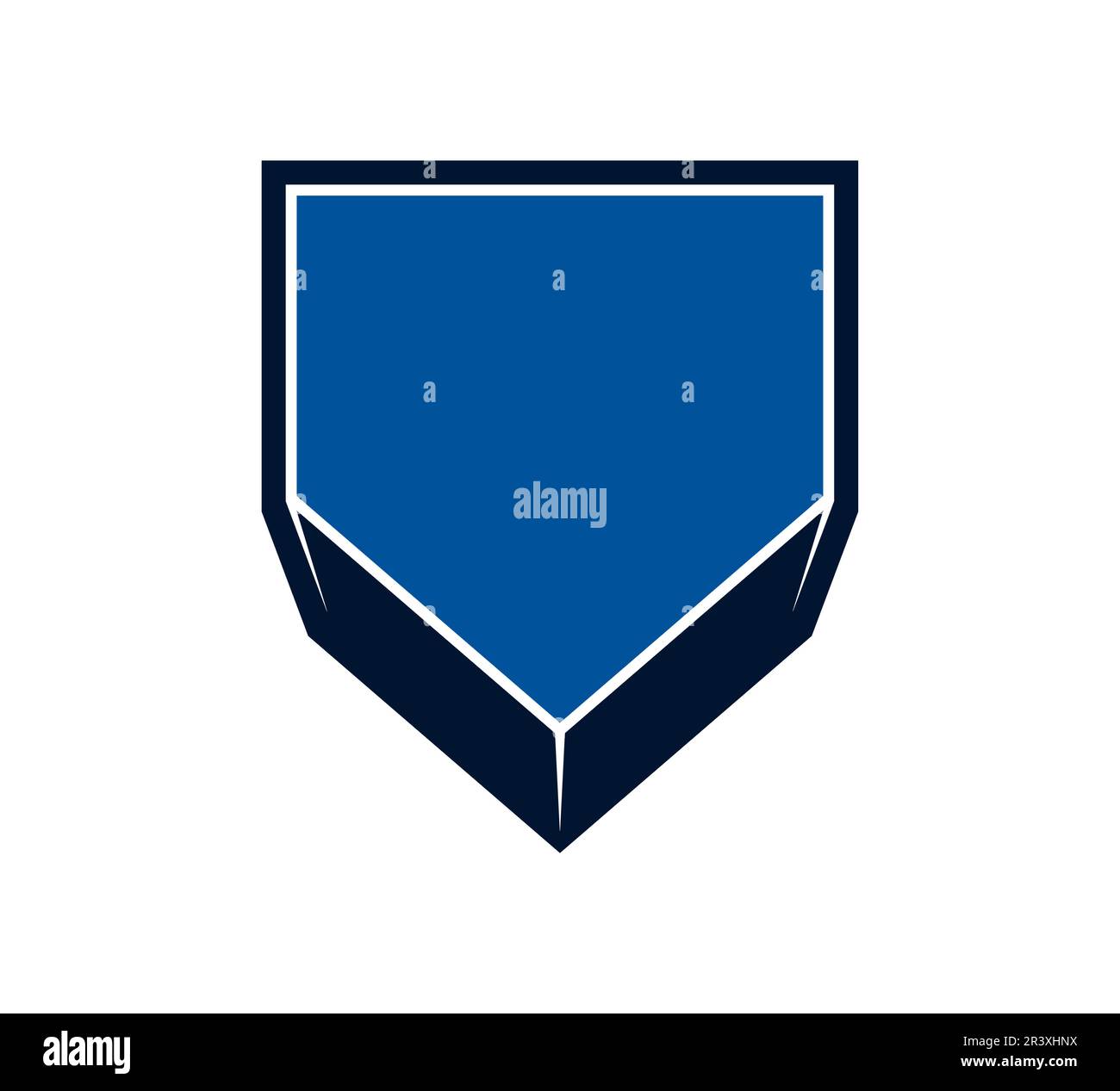Baseball Home Plate Vector illustration. Silhouette. Playing. Home base