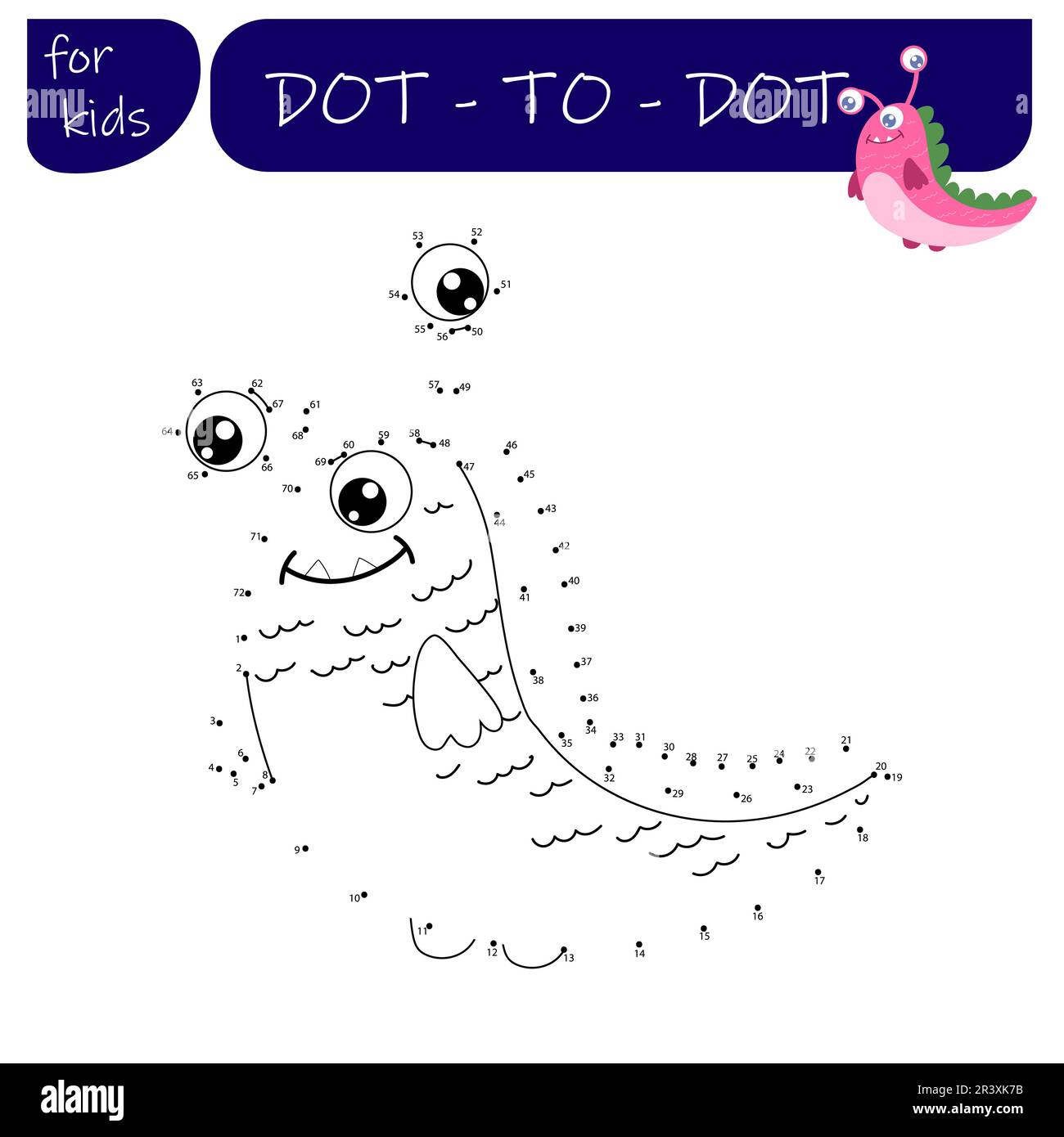 A game with numbers, a point-to-point educational game for children ...