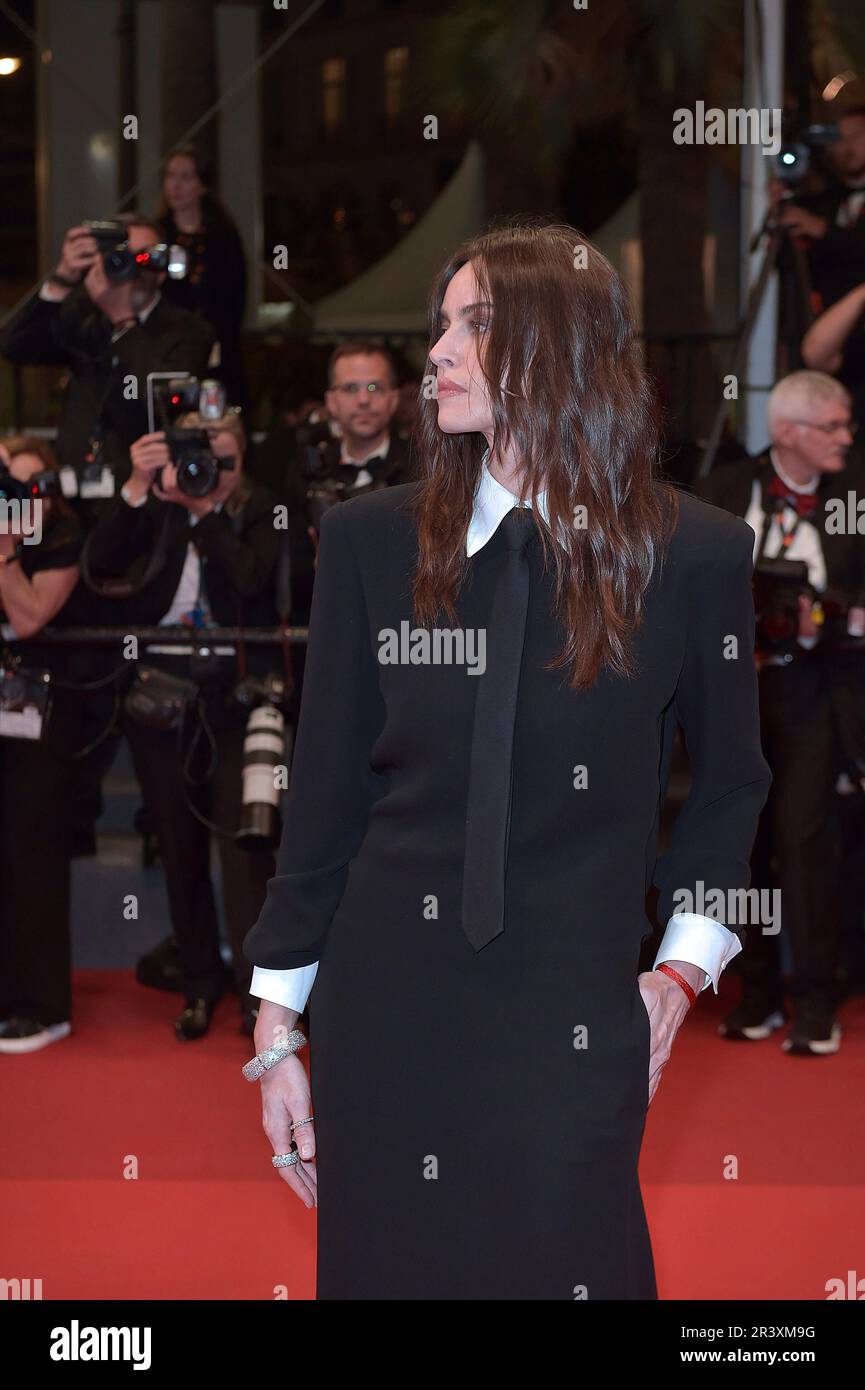 Cannes, France. 24th May, 2023.  Kasia Smutniak depart the 'Il Sol Dell'Avvenire (A Brighter Tomorrow)' red carpet during the 76th annual Cannes film festival at Palais des Festivals on May 24, 2023 in Cannes, France. Credit: dpa/Alamy Live News Stock Photo