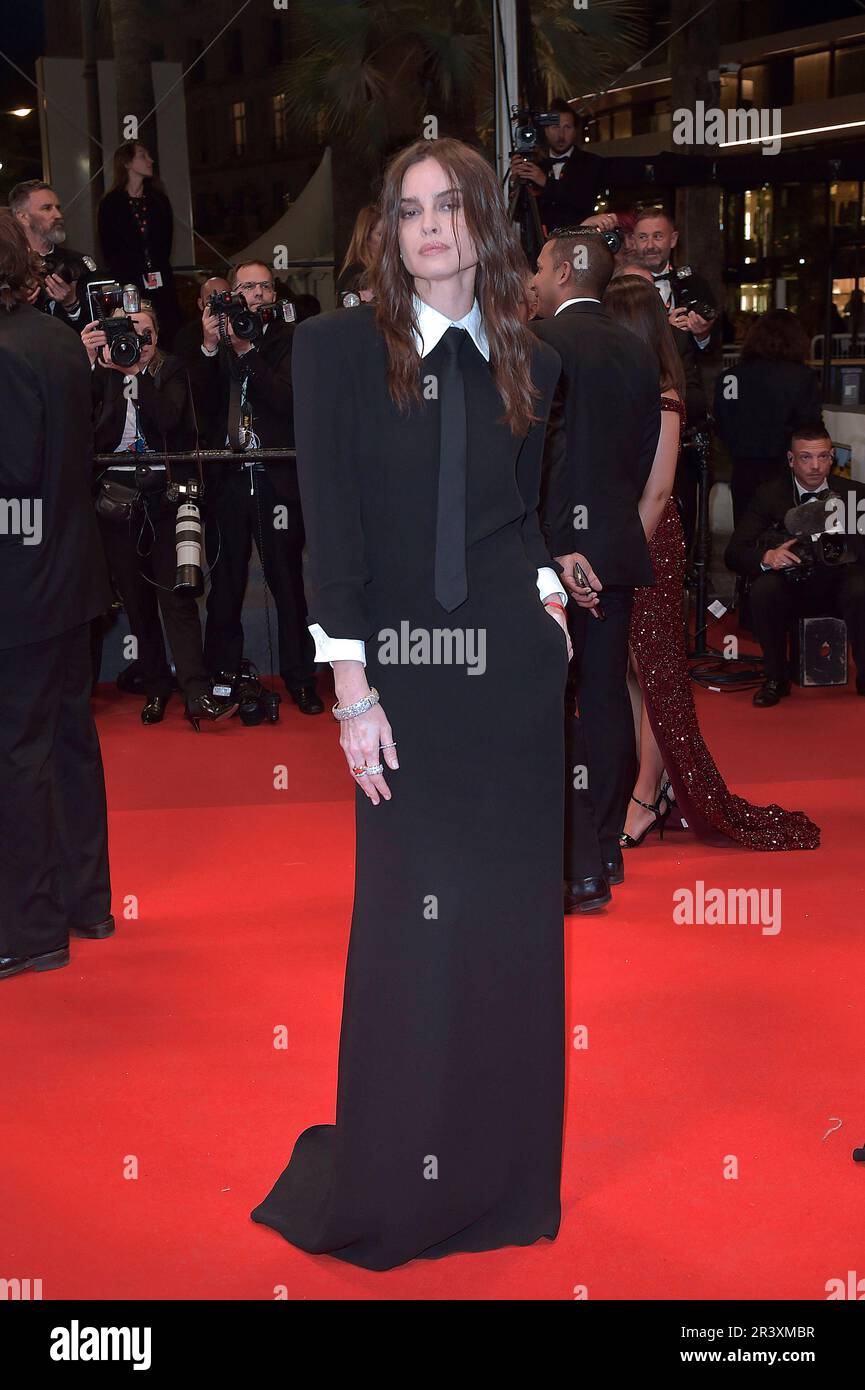 Cannes, France. 24th May, 2023.  Kasia Smutniak depart the 'Il Sol Dell'Avvenire (A Brighter Tomorrow)' red carpet during the 76th annual Cannes film festival at Palais des Festivals on May 24, 2023 in Cannes, France. Credit: dpa/Alamy Live News Stock Photo