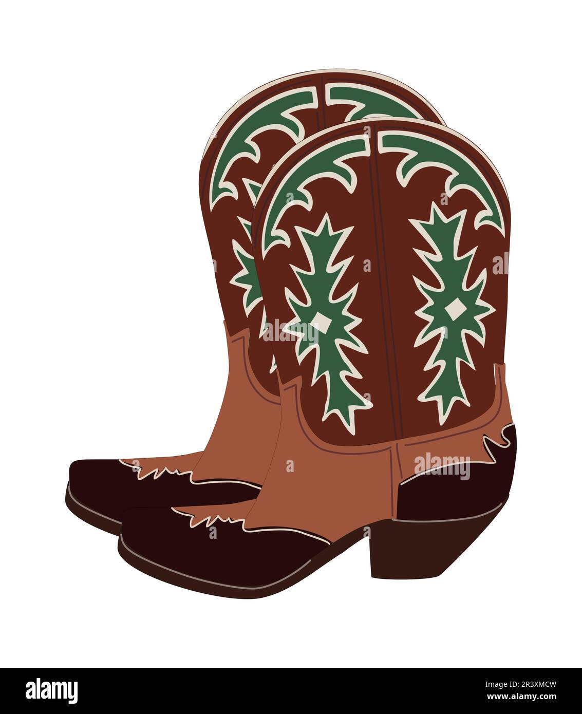 Girl cowboy boots Stock Vector Images Alamy