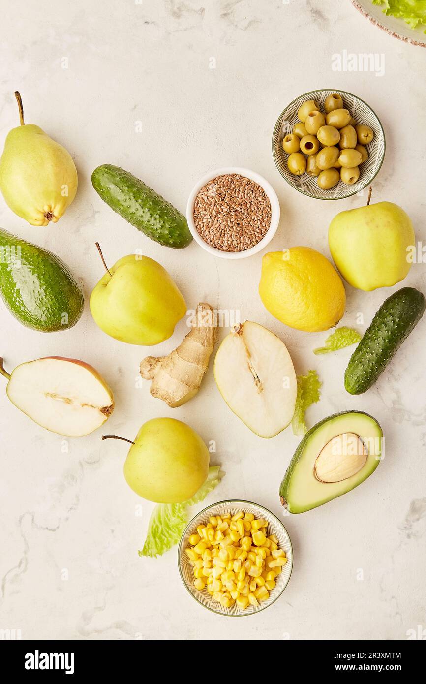 Plant based diet, Mediterranean diet, FODMAP diet food in heart shape