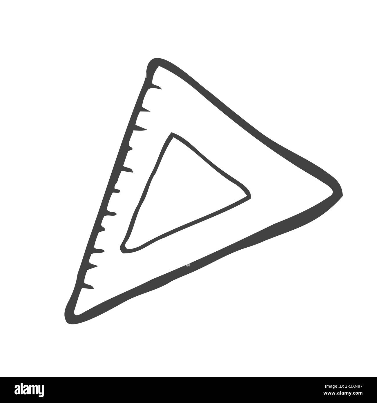 Triangular. Ruler Doodle vector image Isolated Stock Vector Image & Art