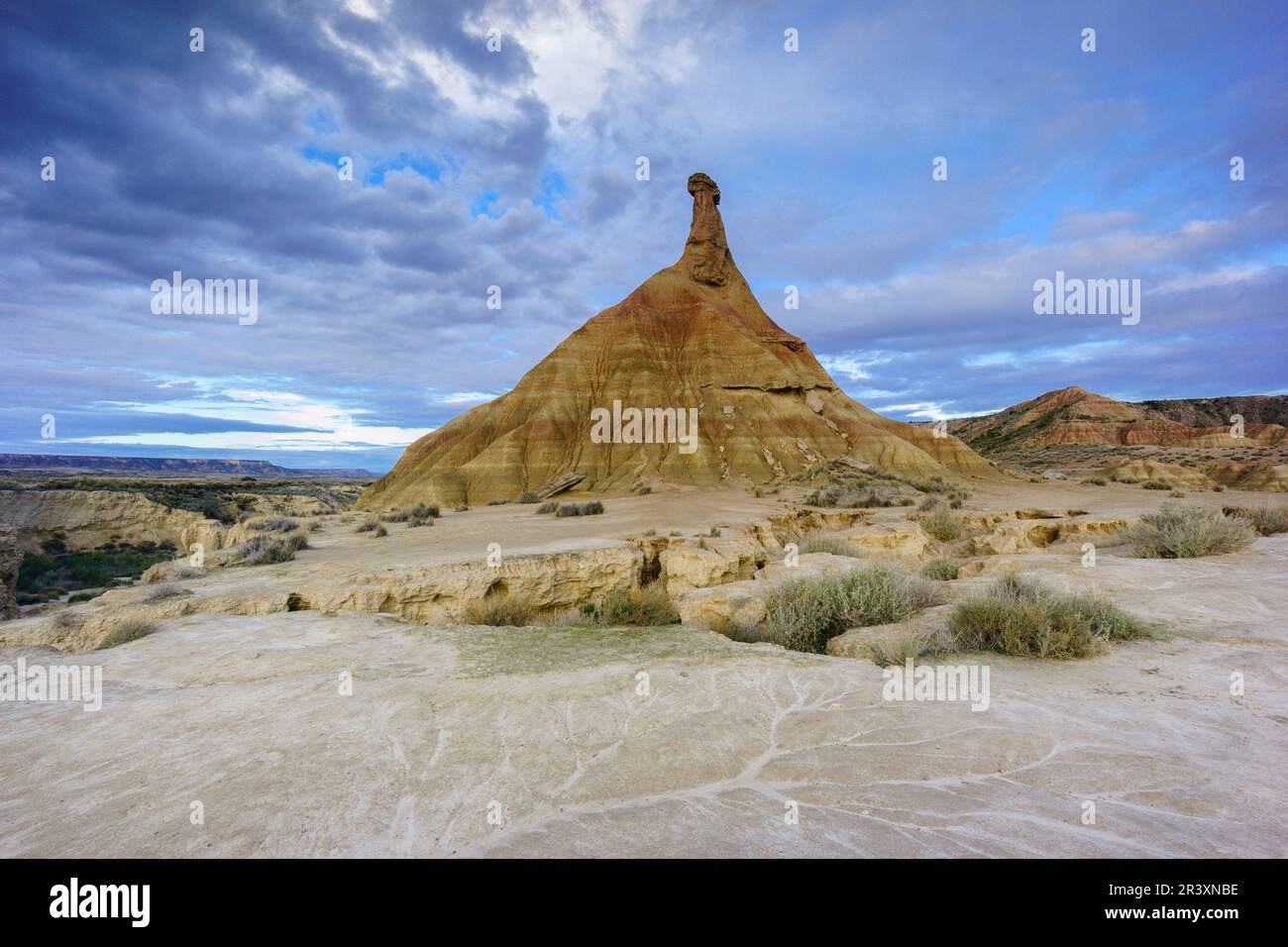 Castilltierra, Bardenas reales.Reserva de la Biosfera,comunidad foral de Navarra, Spain. Stock Photo