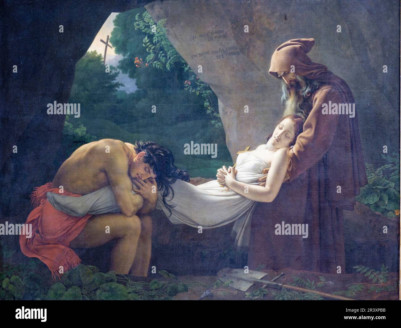 El entierro de Atala, AnneLouis Girodet de Roussy, Museo del Louvre