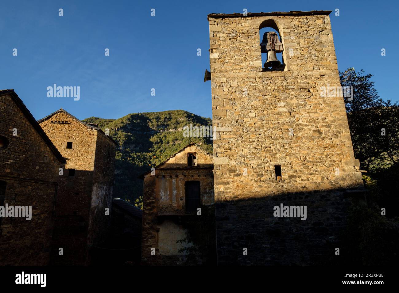 Bergua, Sobrarbe, Huesca, Aragón, cordillera de los Pirineos, Spain. Stock Photo