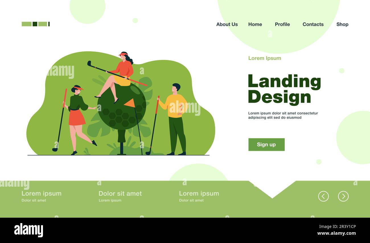 Woman playing in golf tournament Stock Vector Images - Alamy