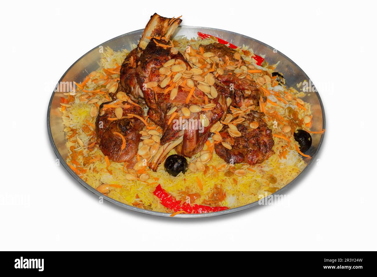 Mandi is a traditional dish from Yemen of meat, rice, and spices. It is