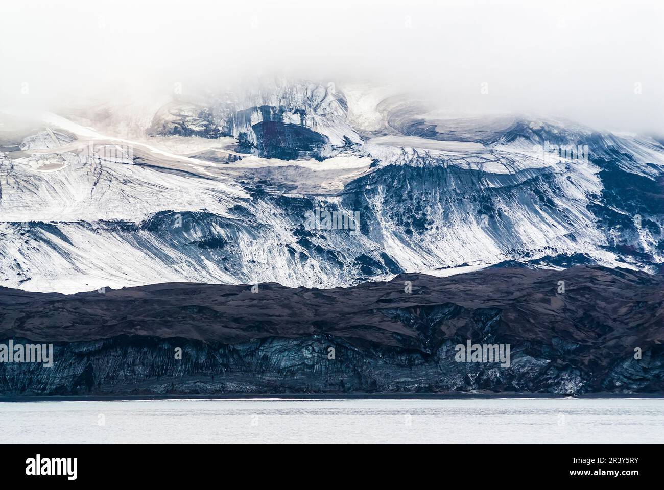 Glacier in Antarctic Continent Stock Photo