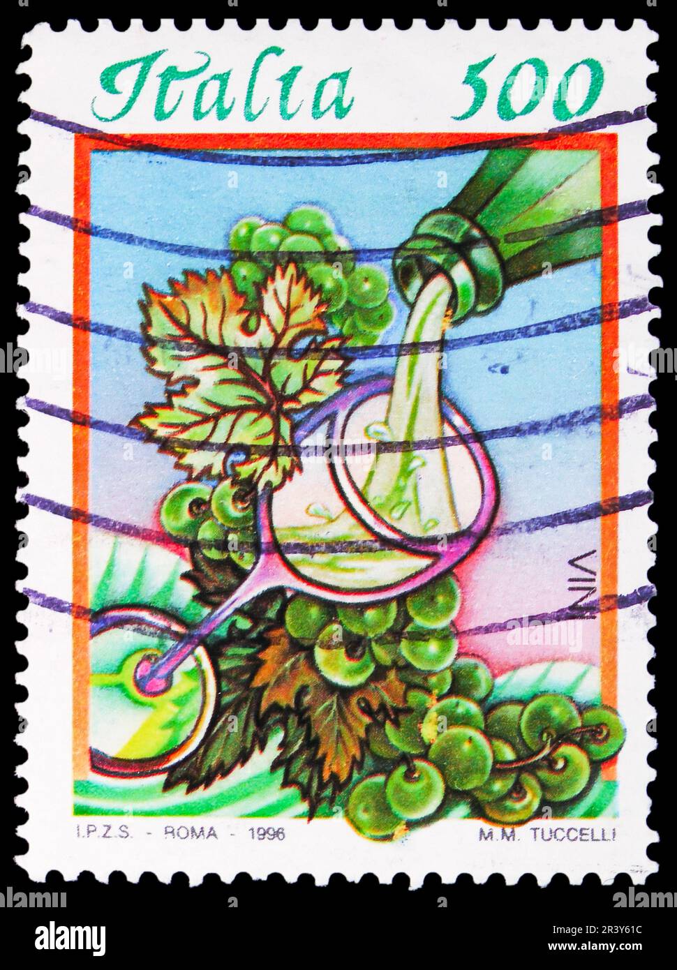 MOSCOW, RUSSIA MAY 18, 2023 Postage stamp printed in Italy shows