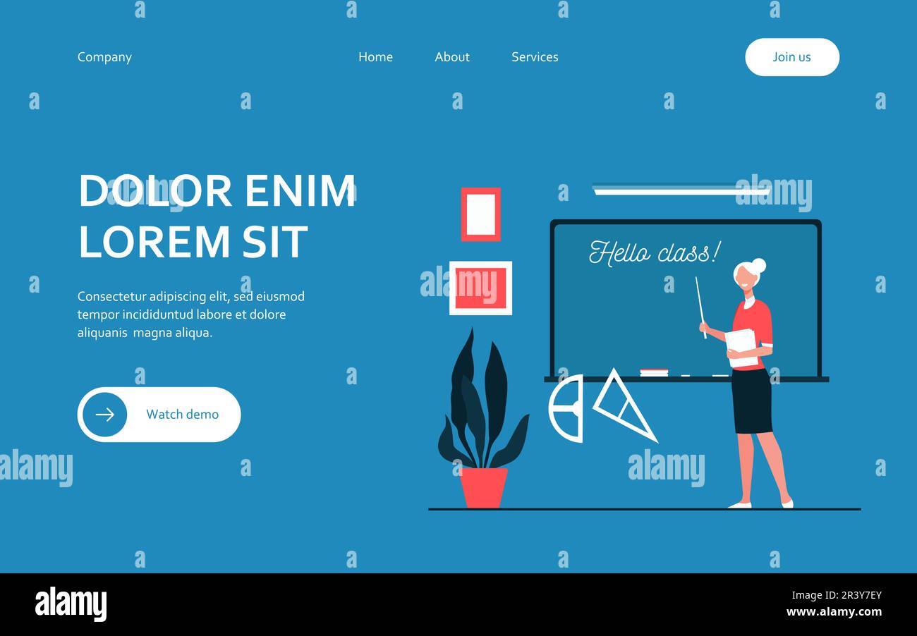 Happy teacher welcoming students in classroom Stock Vector Image & Art ...